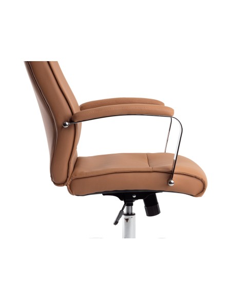Silla q-connect direccion mode na simil piel base metalica alt max 1220 anc 510 prof 490 mm ruedas premium color crema