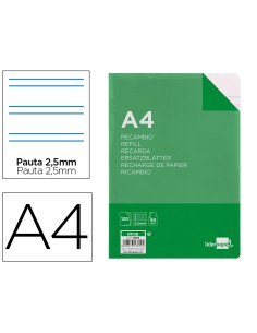 Recambio liderpapel a4 100...