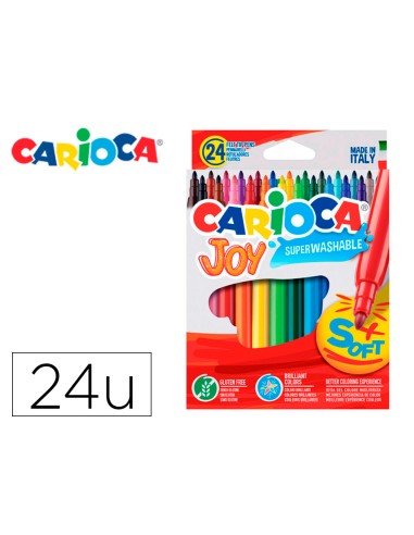 Rotulador carioca joy caja de 24 unidades...