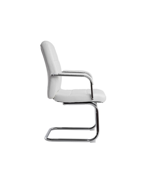 Silla q-connect escritorio pia ve simil piel base metalica alt max 1050 anc 610 prof 680 color blanco