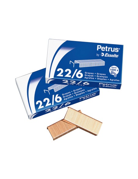 Grapas petrus nº 26/6 galvanizada caja de 1000 unidades