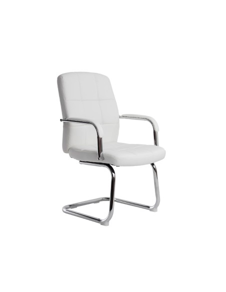 Silla q-connect escritorio pia ve simil piel base metalica alt max 1050 anc 610 prof 680 color blanco