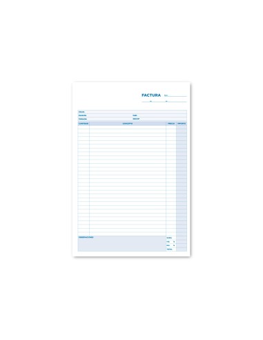 Talonario liderpapel facturas folio original y...