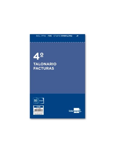 Talonario liderpapel facturas cuarto original y...