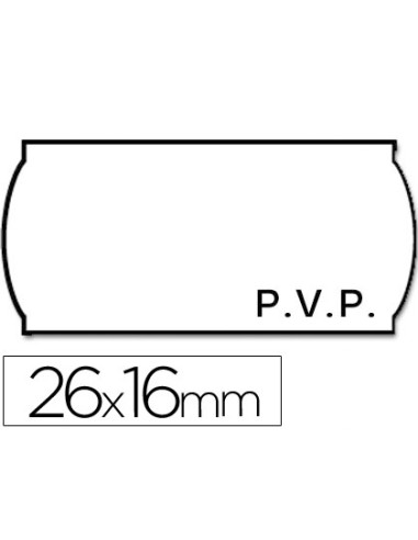 Etiquetas meto onduladas 26x16 mm pvp blanca...