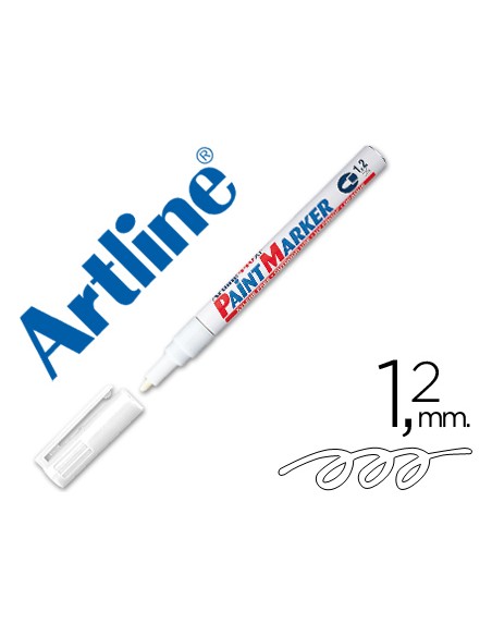 Rotulador artline marcador permanente ek-440 xf blanco punta redonda 1.2 mm metal caucho y plastico