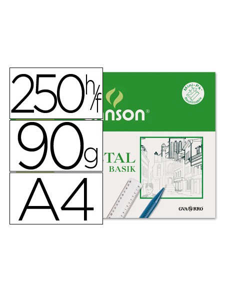 Papel vegetal guarro din a4 90-95 gr hoja