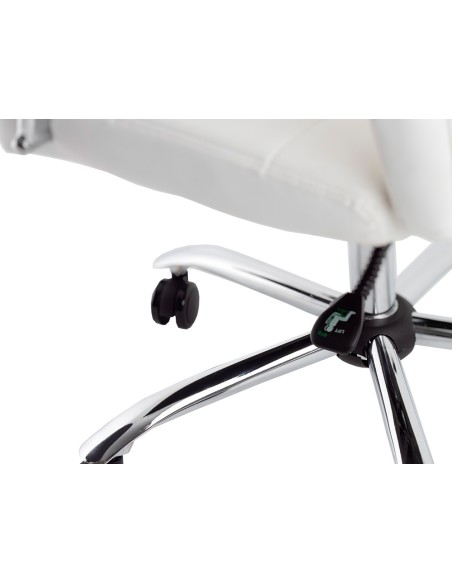 Silla q-connect direccion piav e simil piel base metalica alt max 1250 anc 610 prof 700 mm ruedas premium color blanco