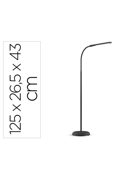 Lampara de escritorio maul led 5w 726lm luz calida brillo regulable cabezal reclinable negra