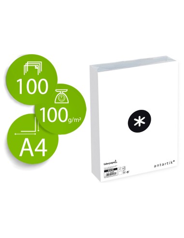 Papel antartik din a4 90 g liso paquete de 100...