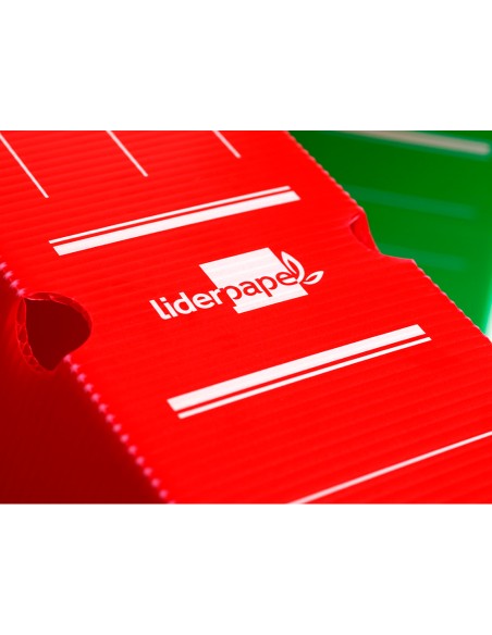 Caja archivo definitivo plastico liderpapel rojo 387x275x105 mm