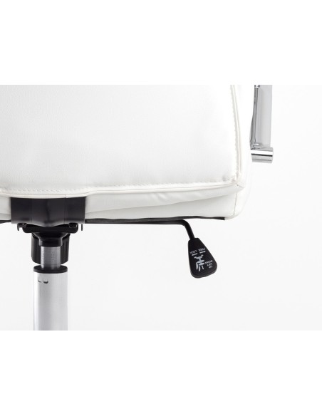 Silla q-connect direccion vero na simil piel base metalica alt max 1210 anc 650 prof 730 mm ruedas premium color blanco