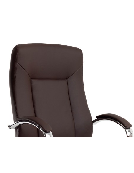 Silla q-connect direccion vero na simil piel base metalica alt max 1210 anc 650 prof 730 mm ruedas premium color marron