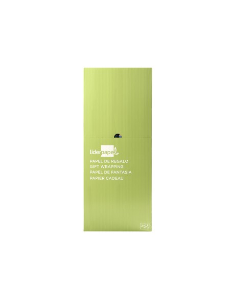 Papel de regalo liderpapel navidad rollo ancho 70 cm longitud 2 mt gramaje 60 gr diseños surtidos