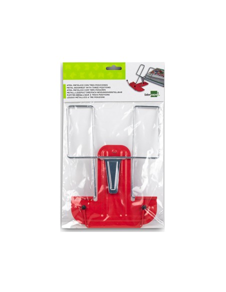 Atril liderpapel base metalica angulo ajustable soporte parteposterior 195x235 mm color rojo