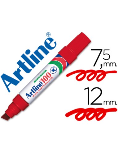 Rotulador artline marcador permanente 100 rojo...