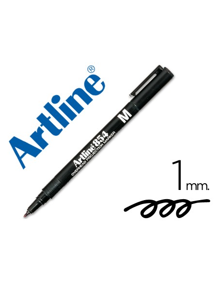 Rotulador artline retroproyeccion punta fibra permanente ek-854 negro -punta redonda 1 mm