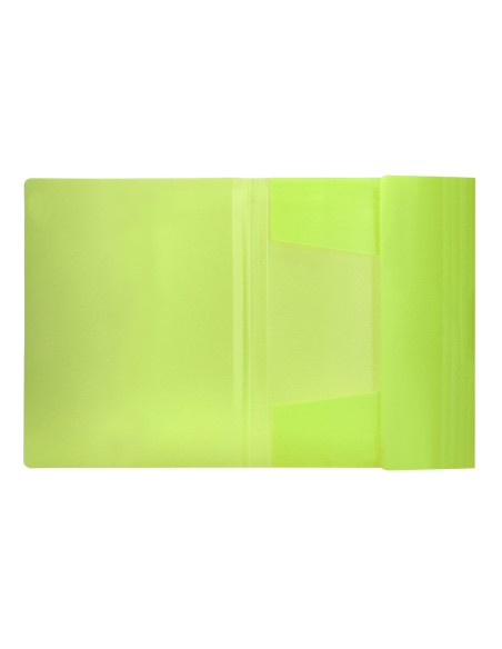 Carpeta liderpapel gomas solapas polipropileno din a4 amarillo fluor opaco