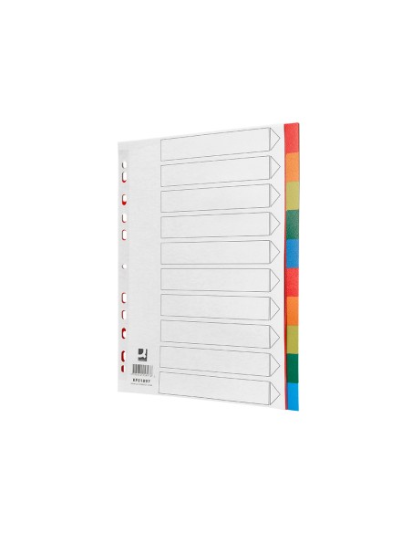 Separador q-connect plastico juego de 10 separadores din a4 multitaladro