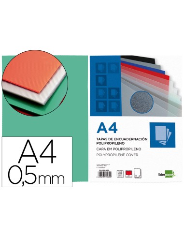 Tapa encuadernacion liderpapel polipropileno a4...