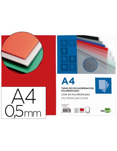 Tapa encuadernacion liderpapel polipropileno a4...