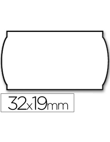 Etiquetas meto onduladas 32x19 mm blanca adh.2...