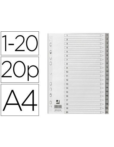 Separador numerico q-connect plastico 1-20...