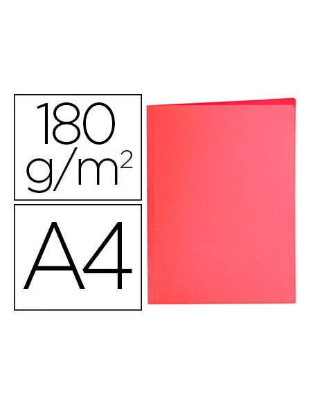 Subcarpeta liderpapel a4 rojo pastel 180g/m2