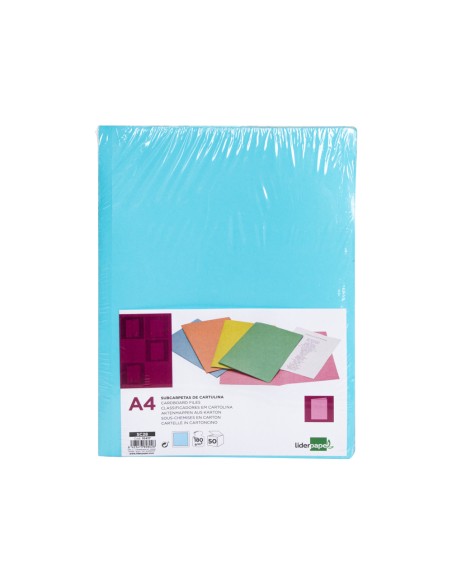 Subcarpeta liderpapel a4 azul pastel 180g/m2