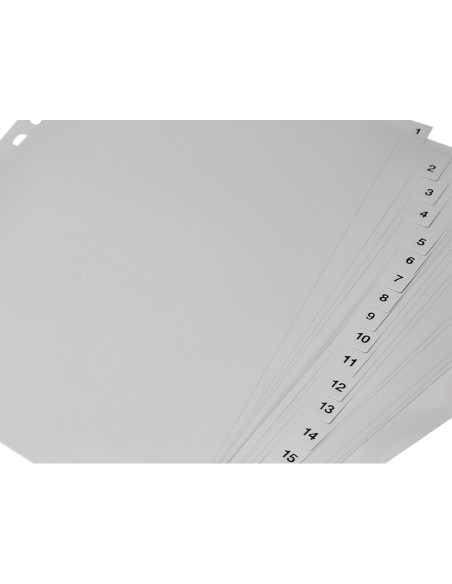 Separador numerico q-connect plastico 1-20 juego de 20 separadores din a4 multitaladro