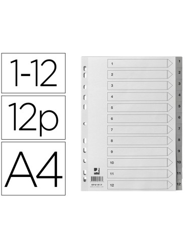 Separador numerico q-connect plastico 1-12...