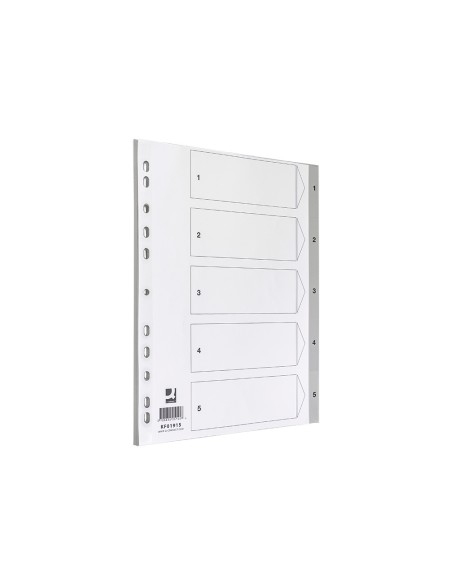 Separador numerico q-connect plastico 1-5 juego de 5 separadores din a4 multitaladro