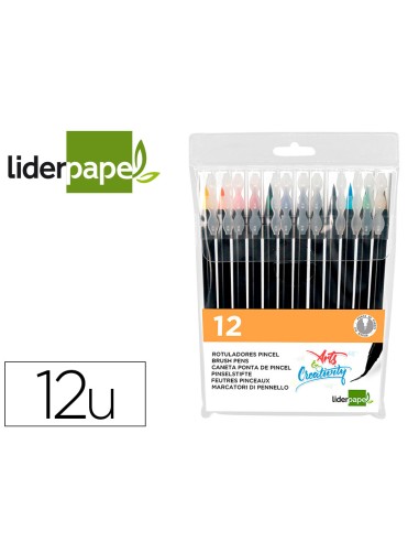 Rotulador liderpapel punta pincel extra suave...