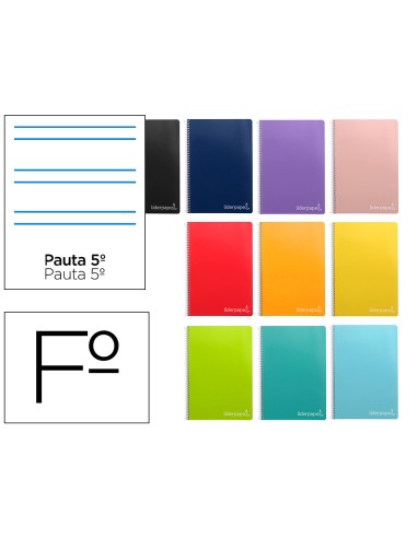 Cuaderno espiral liderpapel folio witty tapa...
