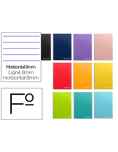 Cuaderno espiral liderpapel folio witty tapa...