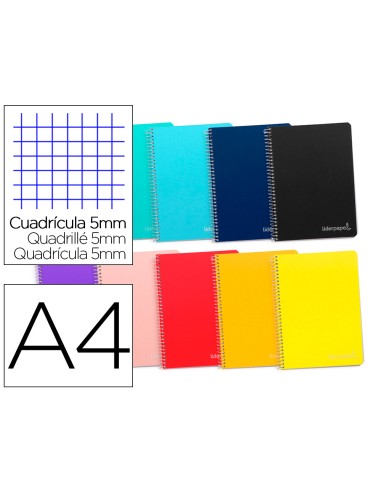 Cuaderno espiral liderpapel a4 micro witty tapa...