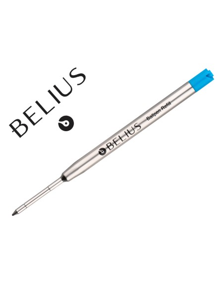 Recambio boligrafo belius azul 0,8 mm caja 3 unidades