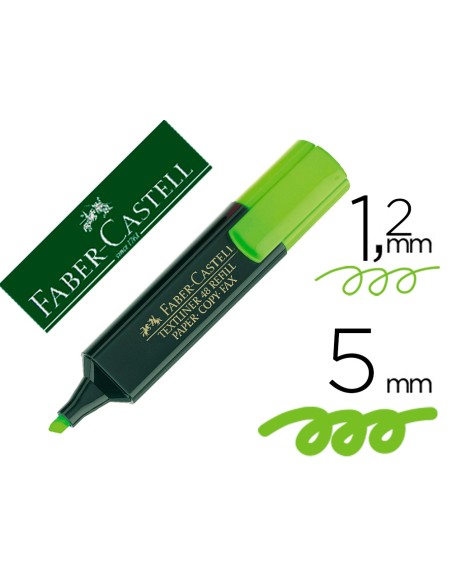 Rotulador faber castell fluorescente textliner 48 verde