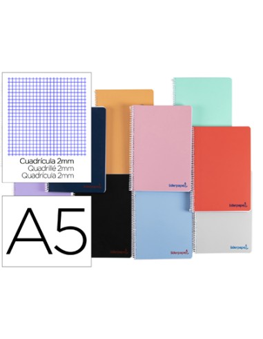 Cuaderno espiral liderpapel a5 wonder tapa...
