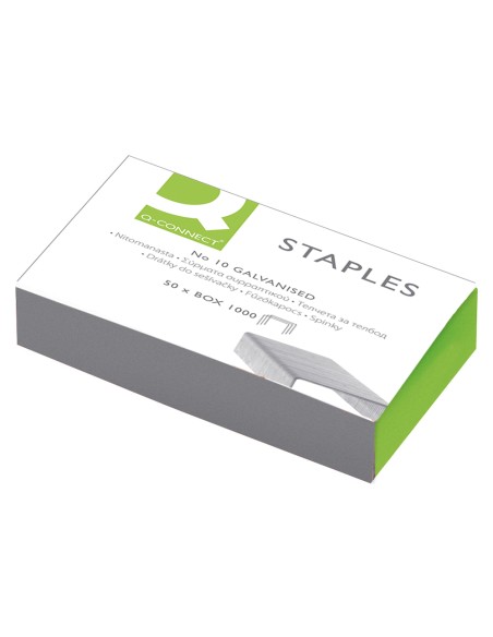 Grapas q-connect nº10 galvanizadas caja de 1000 unidades