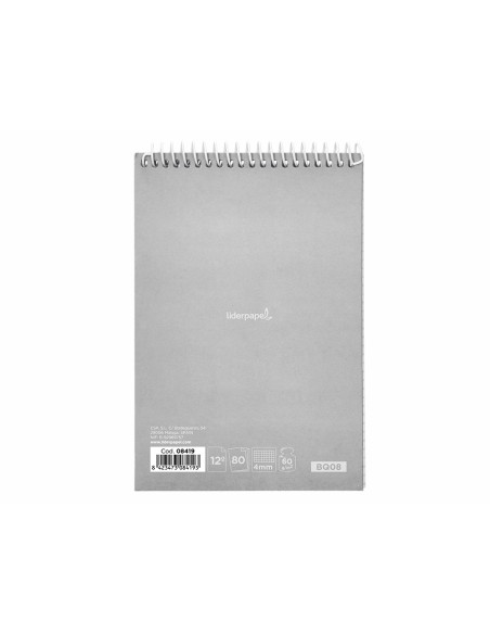 Cuaderno espiral liderpapel bolsillo doceavo apaisado witty tapa dura 80h 75gr cuadro 4 mm colores surtidos