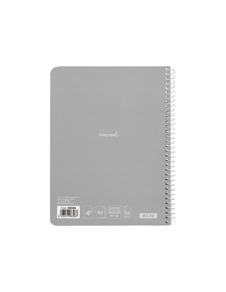Cuaderno espiral liderpapel cuarto witty tapa dura 80h 75gr rayado nº46 colores surtidos