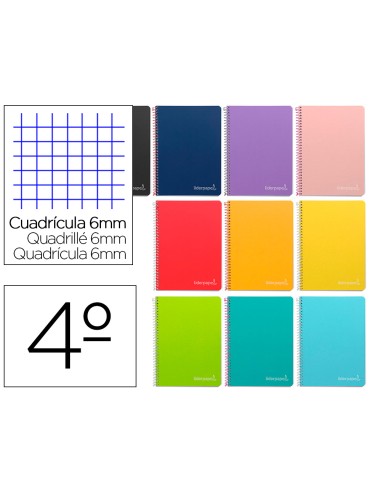 Cuaderno espiral liderpapel cuarto witty tapa...