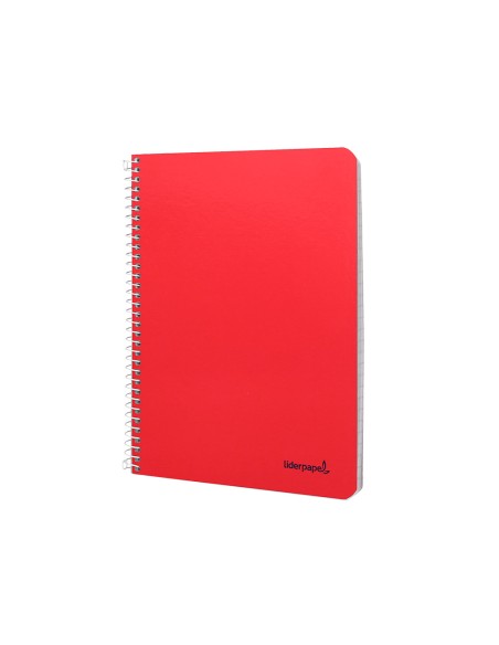 Cuaderno espiral liderpapel cuarto smart tapa blanda 80h 60gr rayado montessori 5mm colores surtidos