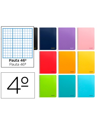 Cuaderno espiral liderpapel cuarto smart tapa...