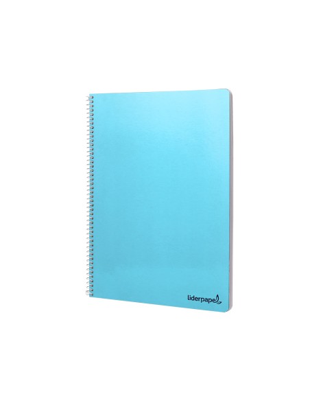 Cuaderno espiral liderpapel folio smart tapa blanda 80h 60gr cuadro 8mm con margen colores surtidos