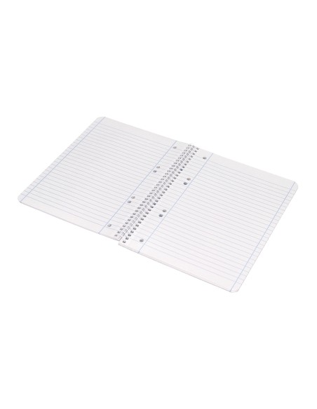 Cuaderno espiral liderpapel a5 micro smart tapa blanda 80h60gr horizontal 7mm doble margen 6 taladros colores