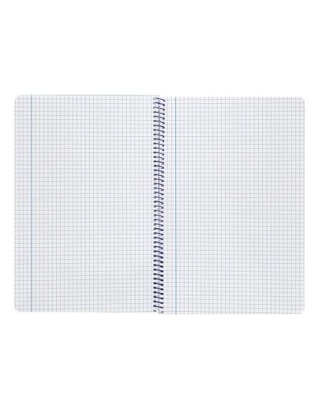 Cuaderno espiral liderpapel folio smart tapa blanda 80h 60gr cuadro 4mm con margen color verde