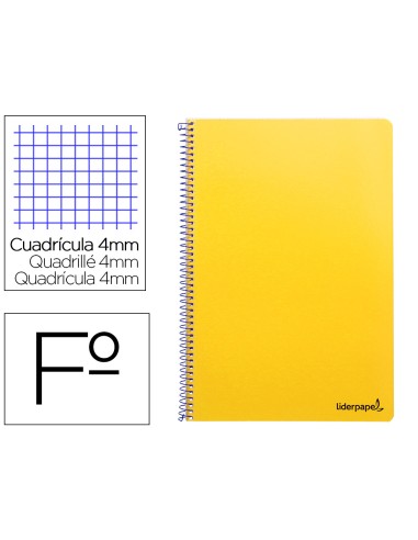 Cuaderno espiral liderpapel folio smart tapa...