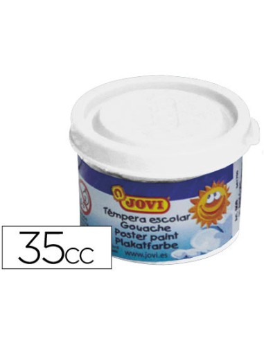 Tempera escolar jovi 35 ml color blanco